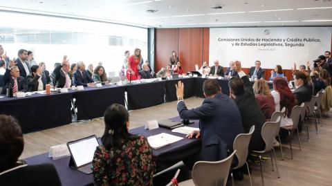 Reunión de las comisiones unidas de Hacienda y Crédito Público, y de Estudios Legislativos Segunda, el 24 de octubre. Foto: Senado de la República