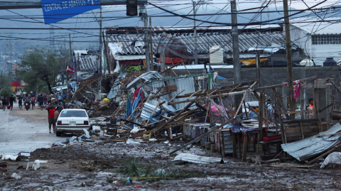 Afectaciones en Acapulco, Guerrero, tras el paso del huracán Otis. Foto: Reuters