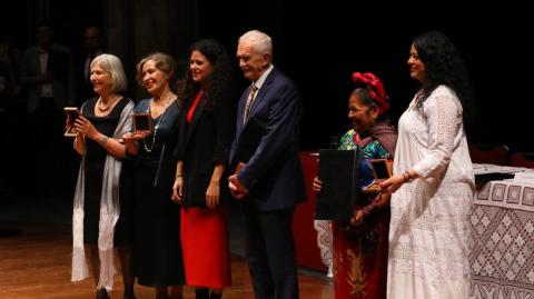 Entrega del Premio Nacional de Arte y Literatura 2022 en los rubros de Lingüística y Literatura. Foto EE: Rosario Servin.