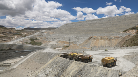 Mina de cobre Las Bambas en Challhuahuacho, Perú. Foto: AFP