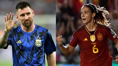 Lionel Messi y Aitana Bonmatí, los mejores de 2023. Foto: AFP / Especial