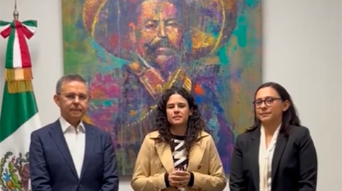 César Alejandro Yáñez Centeno, Luisa María Alcalde Luján y Mariana Rodríguez Bello. Foto EE: Especial / Captura de video