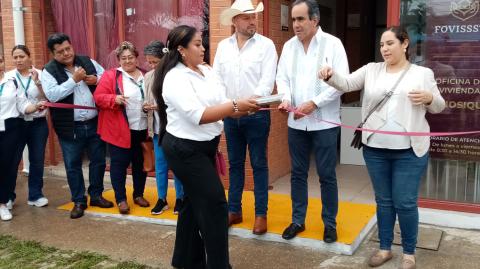 Evento de la inauguración de oficina del Fovissste en Tabasco. Foto: Cortesía Fovissste.