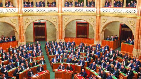 Hungarian PM Orban attends the spring session of the parliament in Budapest