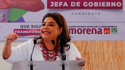 Clara Brugada, candidata de Morena a la jefatura de Gobierno de la Ciudad de México. Foto: Cuartoscuro