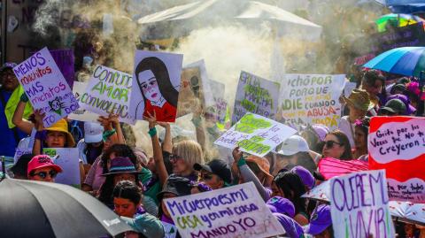 Conmemoración del 8M en la Ciudad de México. Foto EE: Hugo Salazar.