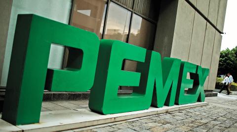 FILE PHOTO: Signage of Petroleos Mexicanos (Pemex) is pictured at the company's headquarters in Mexico City, Mexico July 26, 2023. REUTERS/Raquel Cunha/File Photo-NARCH/NARCH30