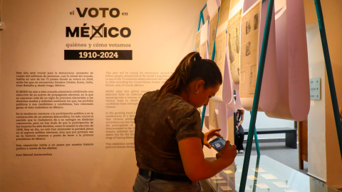 "El Voto en México. Quienes y cómo votamos 1910-2024" es la nueva exposición del Museo del Objeto del Objeto. Foto EE: Rosario Servin