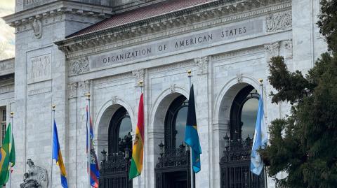 Vista de la sede de la Organización de Estados Americanos (OEA) en Washington. Foto: AFP