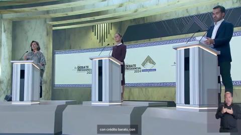 Foto: Captura de la transmisión del segundo debate presidencial.