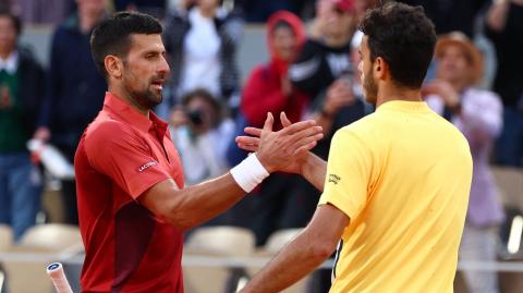 Apenas el sábado Djokovic sostuvo otra dramática batalla con el italiano Lorenzo Musetti. Foto: AFP