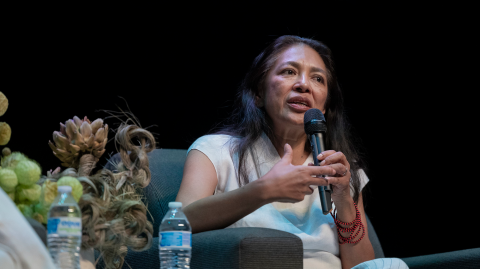 Ángeles Cruz impartió una clase magistral en el Festival Internacional de Cine en Guadalajara. Foto EE: Cortesía