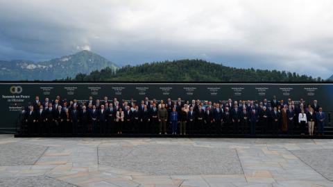 Los líderes mundiales y sus representantes acudieron a Suiza. Foto: AFP