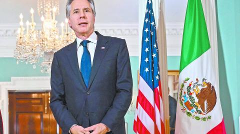 US-MEXICO-DIPLOMACY-BLINKEN-BARCENA. FOTO: AFP