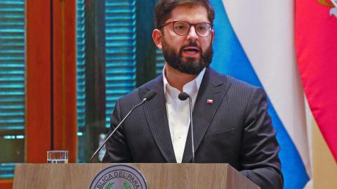 El presidente de Chile Gabriel Boric en Asunción, Paraguay, el 17 de julio. Foto: Reuters