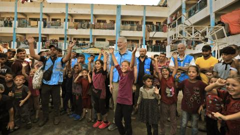 Personal de la UNRWA apoya a palestinos. Foto: Especial