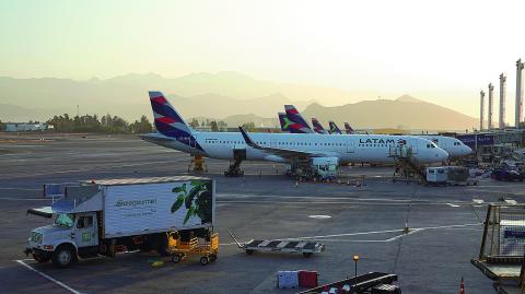 Santiago,,Chile,-,January,30,,2020:,Latam,Airlines,Plane,On