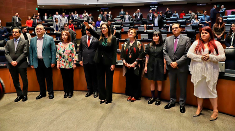 Guadalupe de León Ortega rindió protesta como Administradora General de Auditoría Fiscal Federal del Servicio de Administración Tributaria. Foto EE: Cortesía