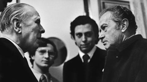 Borges con Rulfo. Foto: Gaceta UNAM 