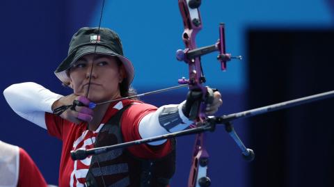 Alejandra Valencia afirmó que la Conade le da poco peso económico al significado de la medalla de bronce por equipos en París 2024. Foto: Reutrs