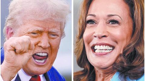 El candidato republicano Donald Trump y la vicepresidenta Kamala Harris. Foto: Reuters