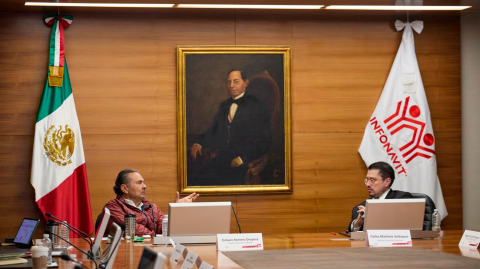 Octavio Romero y Carlos Martínez Velázquez. Foto: Cortesía X / @Infonaviv