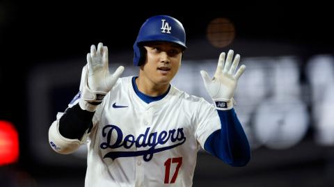 Ohtani y Los Ángeles Dodgers todavía tienen seis partidos de temporada regular. Foto: AFP