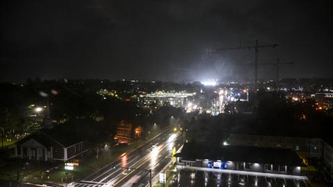 El huracán Helene toco tierra en las costas de Florida la noche del jueves. Foto: AFP