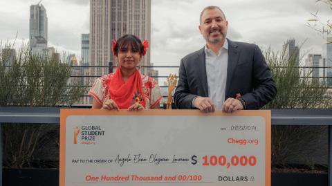 Ángela Elena Olazarán Laureano gana Global Student Prize 2024.