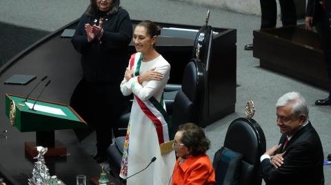 CIUDAD DE MÉXICO, 01 OCTUBRE 2024.- Claudia Sheinbaum, tomó protesta como Presidenta Constitucional de los Estados Unidos Mexicanos, durante la sesión de Congreso General realizada en la Cámara de Diputados.
FOTO: MARIO JASSO/CUARTOSCURO.COM