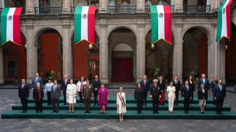 La presidenta electa de México tomó protesta de los miembros de su gabinete. Foto: x.com/Claudiashein