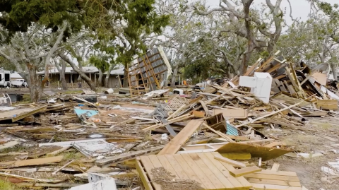 Afectaciones del huracán Helene en Florida.