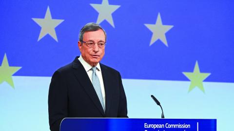 Press Conference by European Commission President Ursula von der LEYEN and Mario DRAGHI on the Report on the Future of EU Competitiveness in Brussels, Belgium on September 9, 2024.