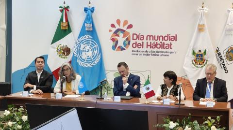 La celebración del Día Mundial del Hábitat 2024 se realiza bajo el tema “Involucrar a los jóvenes para crear un mejor futuro urbano”.