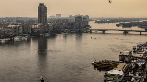 Panorámica del río Nilo entre la capital de Egipto, El Cairo.