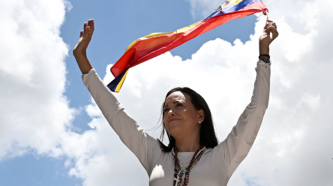 María Corina Machado, líder opositora de Venezuela.