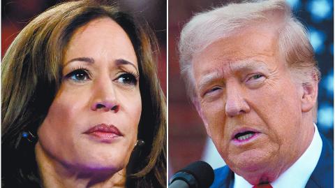 FILE PHOTO: U.S. Vice President Kamala Harris in Milwaukee, Wisconsin, U.S. August 20, 2024 and former U.S. President Donald Trump in Bedminster, New Jersey, U.S., August 15, 2024 are seen in a combination of file photographs. REUTERS/Marco Bello, Jeenah Moon/File Photo