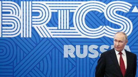 El presidente de Rusia, Vladimir Putin, durante el foro parlamentario BRICS.