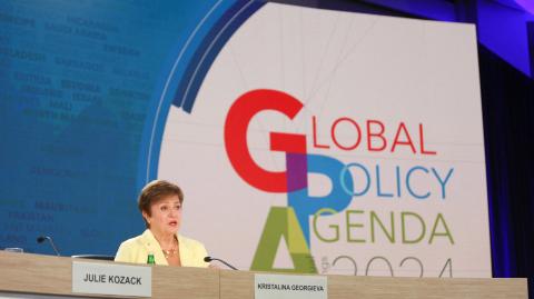 Kristalina Georgieva durante las reuniones del FMI y el Banco Mundial en Washington, D.C. Foto: Reuters