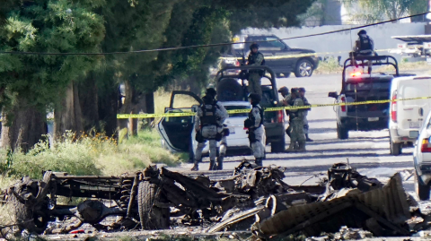 Dos automóviles con bombas estallaron en los municipios de Acámbaro y Jerécuaro, en Guanajuato, durante las primeras horas del 24 de octubre.