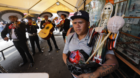 Altar a la Santa Muerte en el Barrio de Tepito.