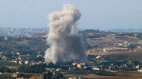 Imagen de un bombardeo israelí en Libano.