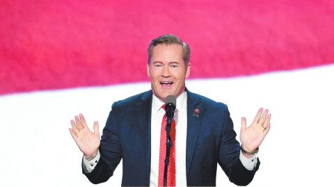 Michael Waltz durante su participación en el tercer día de la Convención Nacional de Republicanos en Wisconsin el pasado 17 de julio. Foto: Reuters