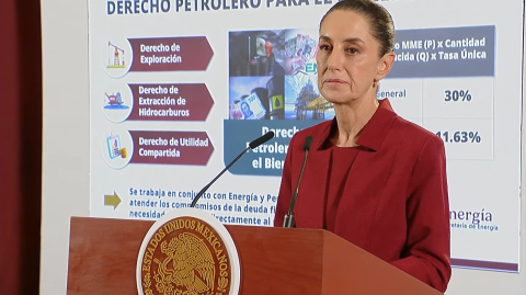 Con la implementación del 'Derecho Petrolero para el Bienestar', Pemex podrá mantener una mayor parte de sus ingresos para financiar sus propias operaciones", explicó la presidenta Claudia Sheinbaum.