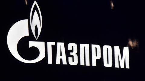 El logotipo del gigante energético ruso Gazprom