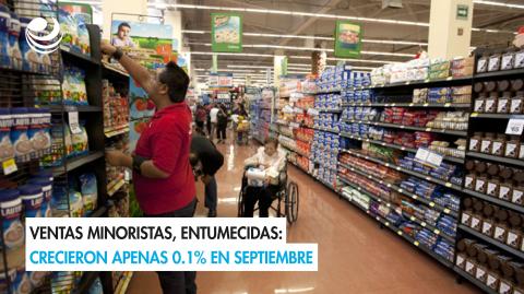 En su comparación anual decrecieron 0.9% e hilaron cuatro meses en descenso; desempeño débil coincide con desaceleración del empleo y estancamiento de la confianza del consumidor.

Para más información del tema, visita: https://www.eleconomista.com.mx/empresas/ventas-minoristas-entumecidas-crecieron-apenas-0-1-septiembre-20241121-735187.html 

¡Síguenos en nuestras redes sociales para mantenerte informado!

Twitter: https://twitter.com/eleconomista 
Facebook: https://www.facebook.com/ElEconomista.mx
Instagram: https://www.instagram.com/eleconomistamx
LinkedIn: https://www.linkedin.com/company/el-economista/

#ElEconomista #EETV