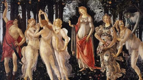 ‘Alegoría de la Primavera’, de Sandro Botticelli, expuesta en la galería Uffizi.