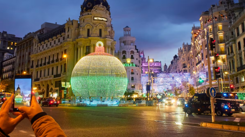 Foto: Iluminación navideña en Madrid.