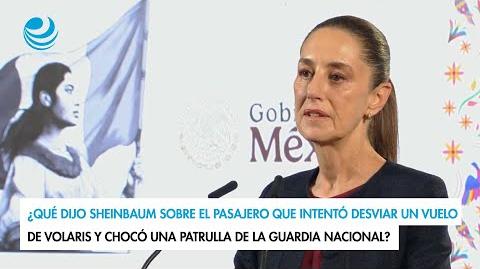 Ante el incidente, la mandataria Claudia Sheinbam se pronunció durante su conferencia matutina, pidió que la Fiscalía General de la República (FGR)informe sobre lo que ocurrió el día de ayer con el pasajero durante el vuelo.

Para más información del tema, visita: https://www.eleconomista.com.mx/estados/que-dijo-sheinbaum-sobre-pasajero-intento-desviar-vuelo-volaris-y-choco-patrulla-guardia-nacional-20241209-737555.html

¡Síguenos en nuestras redes sociales para mantenerte informado!

Twitter: https://twitter.com/eleconomista 
Facebook: https://www.facebook.com/ElEconomista.mx
Instagram: https://www.instagram.com/eleconomistamx
LinkedIn: https://www.linkedin.com/company/el-economista/

#ElEconomista #EETV