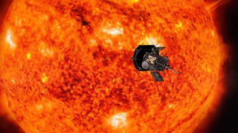 (FILES) This handout illustration obtained July 6, 2018 courtesy of NASA/Johns Hopkins APL shows an artists conception of NASAs Parker Solar Probe, the spacecraft that will fly through the Suns corona to trace how energy and heat move through the stars atmosphere. - NASA's pioneering Parker Solar Probe made history on December 24, 2024, flying closer to the Sun than any other spacecraft with its heat shield exposed to scorching temperatures of more than 1,700 degrees Fahrenheit (930 degrees Celsius). Launched in August 2018, the spaceship is on a seven-year mission to deepen scientific understanding of our star and help forecast space-weather events that can affect life on Earth. (Photo by HANDOUT / NASA/Johns Hopkins APL / AFP) / RESTRICTED TO EDITORIAL USE / MANDATORY CREDIT:  "AFP PHOTO / NASA / JOHNS HOPKINS APL" / NO MARKETING / NO ADVERTISING CAMPAIGNS / DISTRIBUTED AS A SERVICE TO CLIENTS